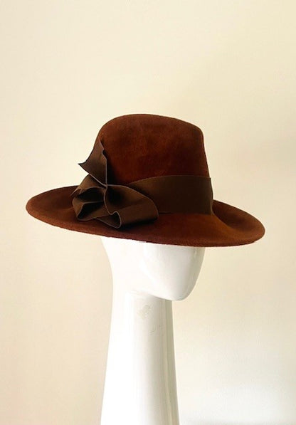 Rich Brown Felt Fedora