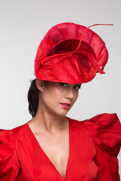 Shades of Red Sculptured Platter by Felicity Northeast Millinery