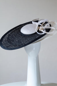 Striking Monochrome Asymmetrical Hat by Felicity Northeast Millinery