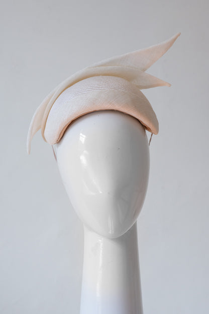 White Sculptural Bandeau by Felicity Northeast Millinery