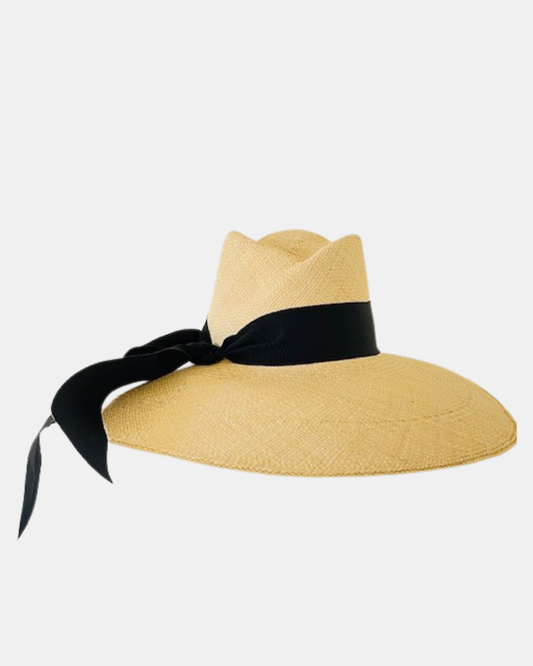 Wide Brimmed Panama Straw Sun Hat By Felicity Northeast Millinery