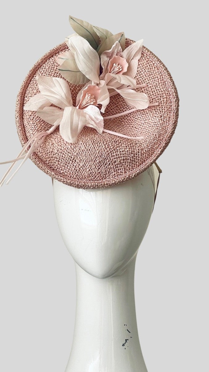  Blush Percher Platter with Orchids by Felicity Northeast Millinery