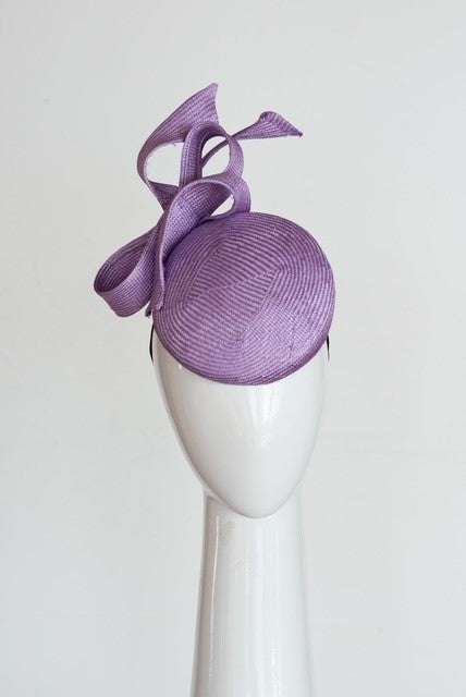 Lilac Cocktail Hat with Side Bow