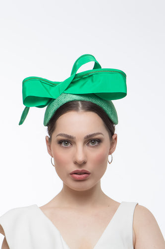 Bow Headband in Greens  by Felicity Northeast Millinery