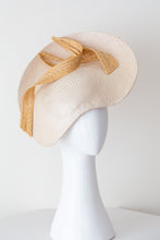 Load image into Gallery viewer, Ivory Platter with Natural Braid Swirls By Felicity Northeast Millinery