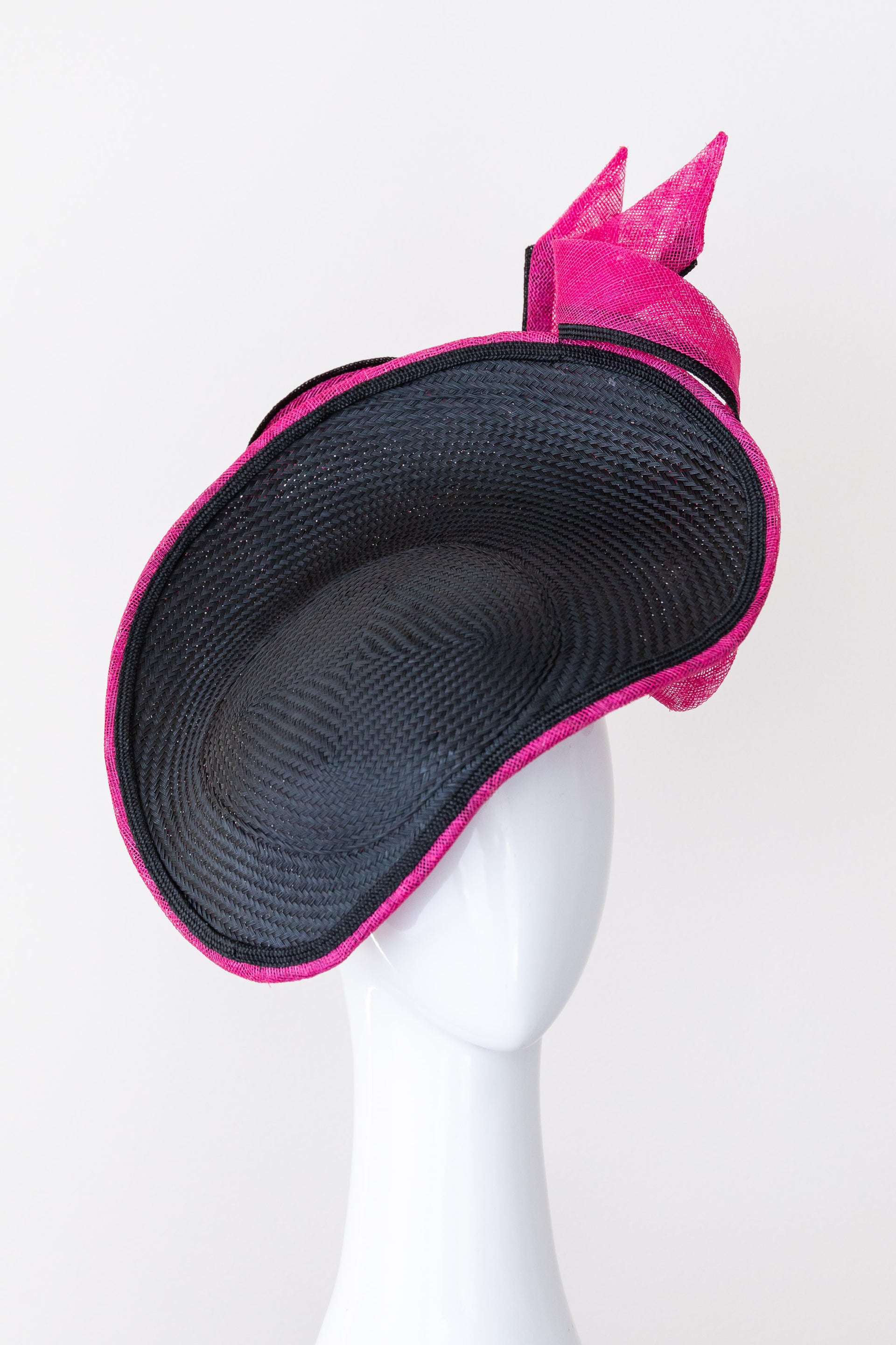 Black and Hot Pink Platter with Side Bow