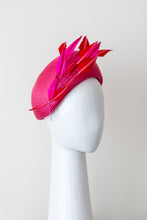 Load image into Gallery viewer, Hot Pink Pillbox with Floating Feathers
