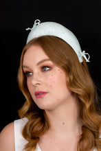 Load image into Gallery viewer, Pale Blue Headband with Removable Veiling by Felicity Northeast Millinery