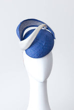 Load image into Gallery viewer, Blue Beret with Waves by Felicity Northeast Millinery