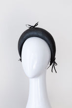 Load image into Gallery viewer, Black Bow Headband with removable veiling
