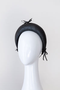 Black Bow Headband with removable veiling