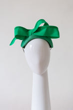 Load image into Gallery viewer, Bow Headband in Greens  by Felicity Northeast Millinery