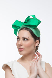 Bow Headband in Greens  by Felicity Northeast Millinery