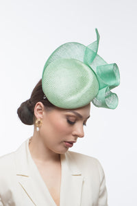 Mint Green Wave Beret By Felicity Northeast Millinery