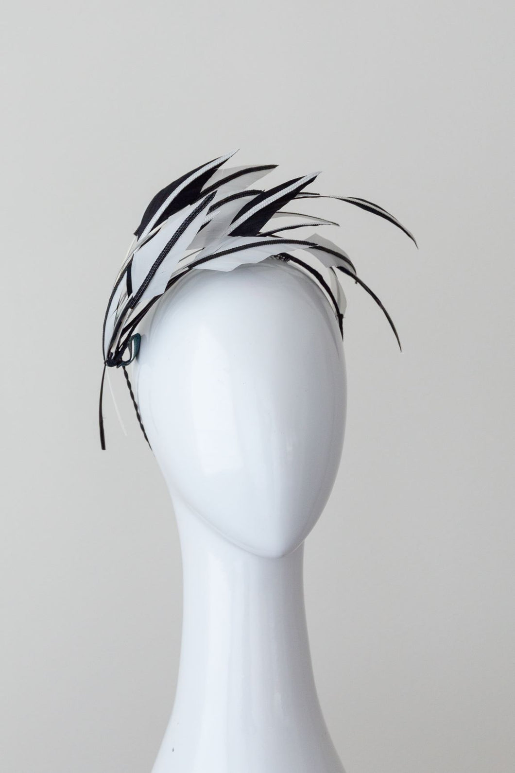 Monochrome Feather Flowing Headband