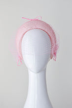 Load image into Gallery viewer, Pale Pink Headband with Removable Veiling by Felicity Northeast Millinery