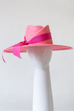 Load image into Gallery viewer, Panama Fedora in Pink Straw By Felicity Northeast Millinery