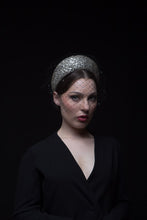 Load image into Gallery viewer, Silver Halo Headband with Diamante Veiling