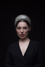 Load image into Gallery viewer, Silver Halo Headband with Diamante Veiling