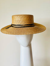 Load image into Gallery viewer, Braid Straw Sun Hat with Leather Ties