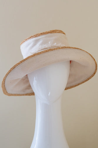 Bucket Travel Sun Hat:  in Natural and Straw by Felicity Northeast Millinery