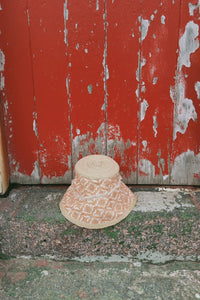 Travel Sun Hat: in Terracotta Orange and Straw by Felicity Northeast Millinery