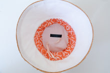 Load image into Gallery viewer, Travel Sun Hat: in White and Straw by Felicity Northeast Millinery
