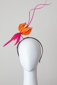 Floating Feather Flower Headpiece by Felicity Northeast Millinery